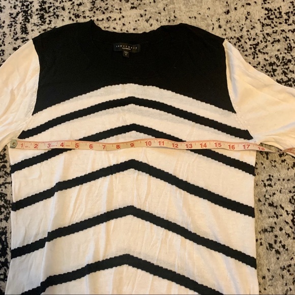 Black and Ivory Sanctuary Sweater, Sz Small - Picture 8 of 9